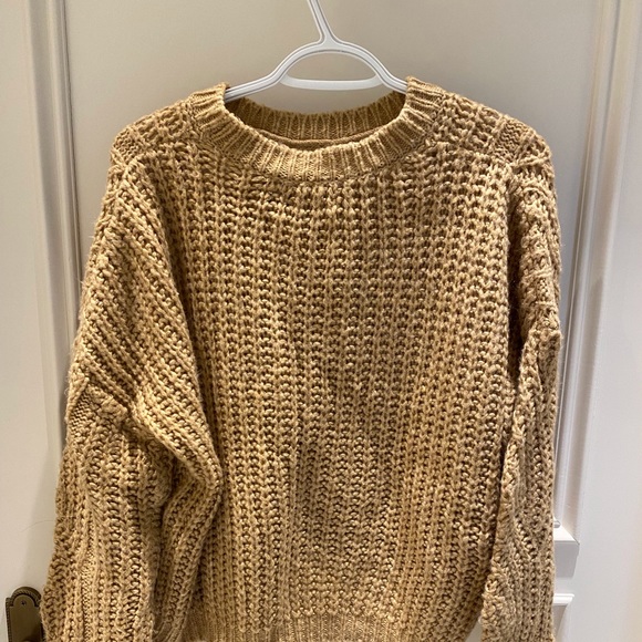 Camel Ballon sleeve knit sweater - Picture 3 of 6
